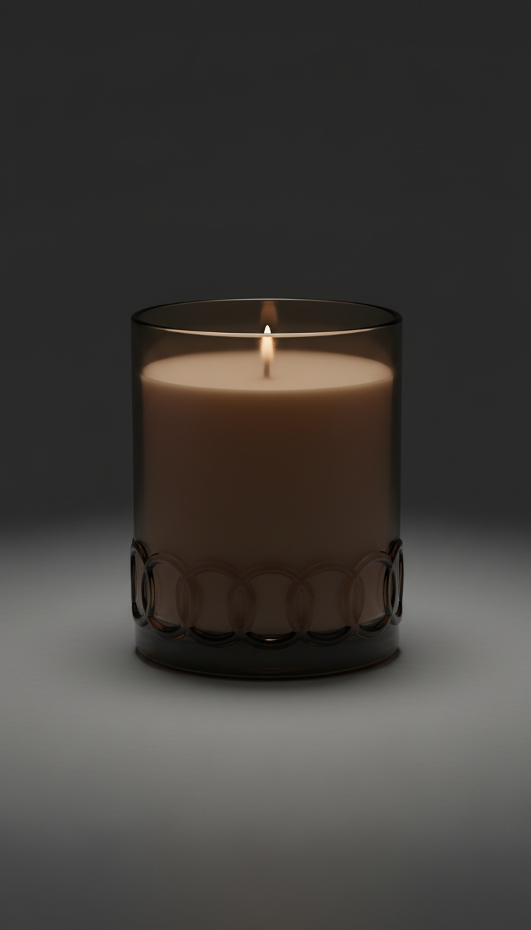 Soy Wax Candle in Smoked Glass